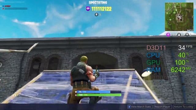 AMD Radeon RX 560 -- Intel Core i3-4160 -- Fortnite Battle Royale FPS Test Epic смотреть онлайн