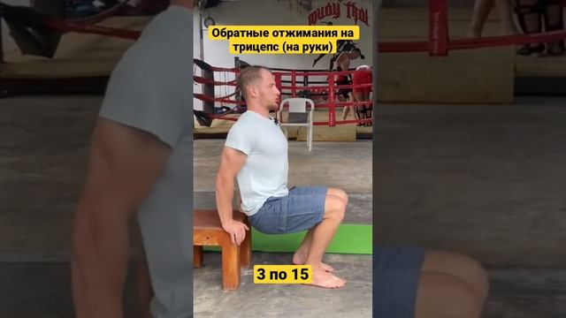 Обратные отжимания на трицепс смотреть онлайн