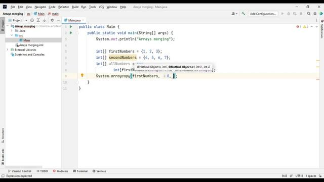 Java Arrays merging смотреть онлайн