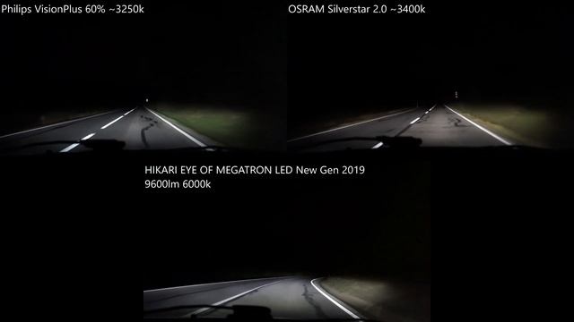 HIKARI Thunder LED 9600lm 6000k, Philips VisionPlus 60%, OSRAM Silverstar 2.0 смотреть онлайн
