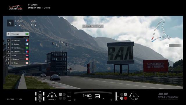 Gran Turismo race/corrida Mitsubishi GTO 3000 GT (378HP) in Dragon Trail Beach смотреть онлайн