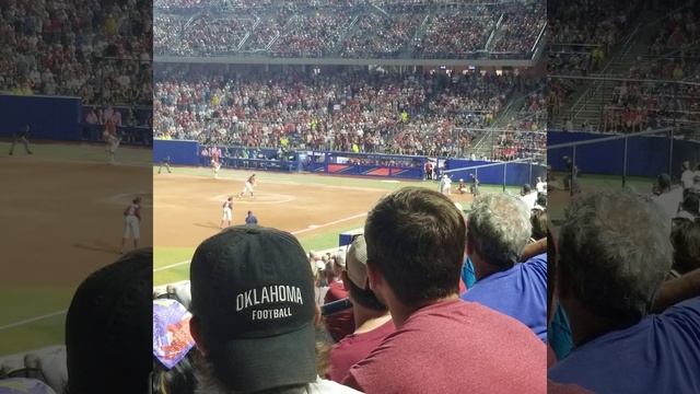 JOCELYN ALO DOUBLE VS FLORIDA STATE GAME 1. PLAY AT THE PLATE. OU FANS SEEM FRUSTRATED смотреть онлайн