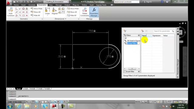 AutoCAD II 22-24 Working with Parameters смотреть онлайн