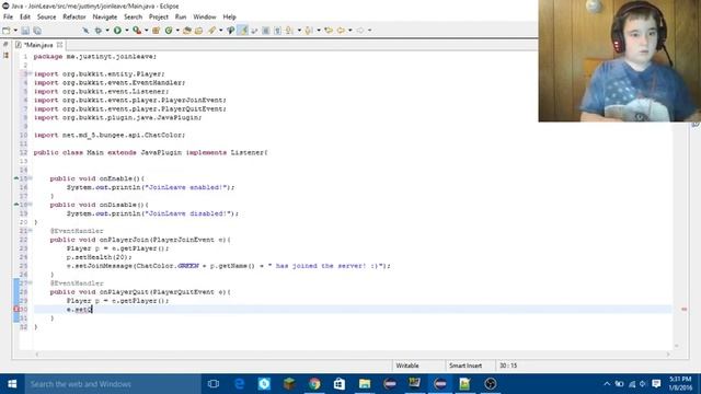 How to Code a Bukkit Plugin Episode 3 - Events смотреть онлайн