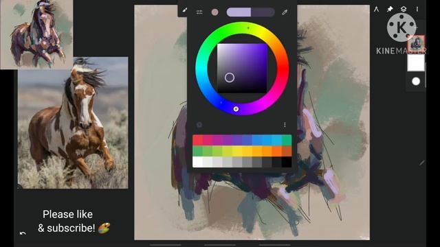 How To Paint A Horse Semi-Abstract Painting | infinite Painter | Timelaspse Demonstration | смотреть онлайн