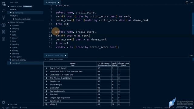 สอน PostgreSQL: Window function การสร้างคอลัมน์แสดงลำดับที่ rank(), dense_rank() смотреть онлайн