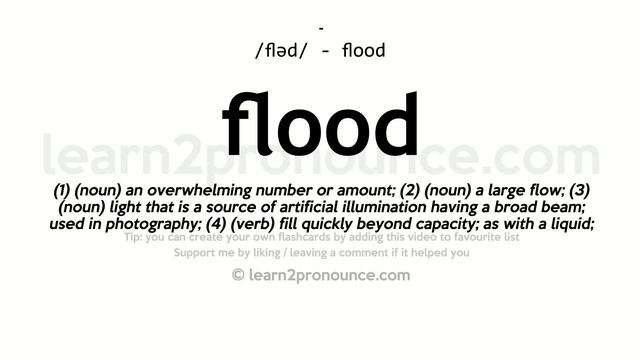 Pronunciation of Flood | Definition of Flood смотреть онлайн