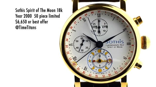 Sothis Spirit of the Moon No 2 18K Pink Gold Year 2000 Near NOS 50 piece limited 39MM смотреть онлайн