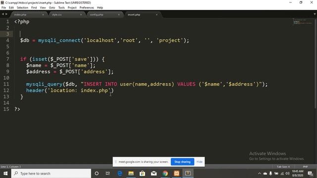 PHP Crud operation смотреть онлайн