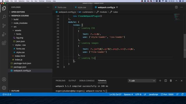 9 Webpack Подключение шрифтов смотреть онлайн