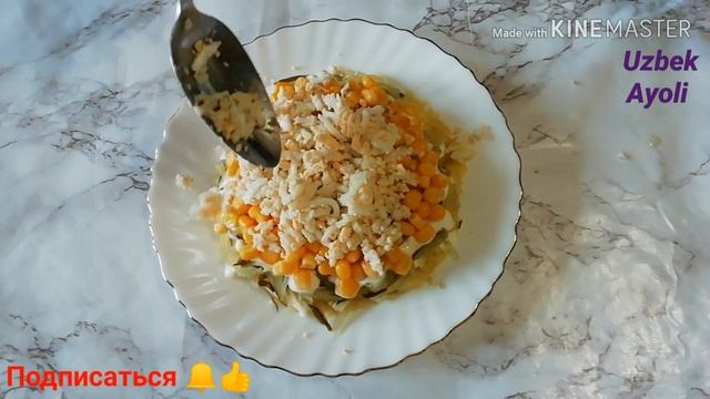 БЫСТРЫЙ САЛАТИК/OSON SALATLAR/MAYONEZLI SALATLAR/SALATLAR TAYYORLASH/САЛАТЛАР ТАЙЁРЛАШ/UZBEK AYOLI смотреть онлайн
