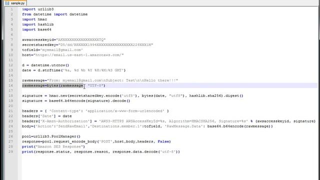 Using the Amazon Simple Email Service (SES) Query interface with Python смотреть онлайн