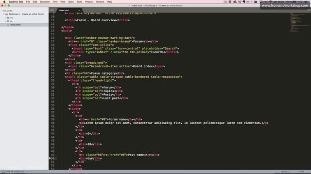 Bootstrap 4: Create an online forum – Board overview смотреть онлайн