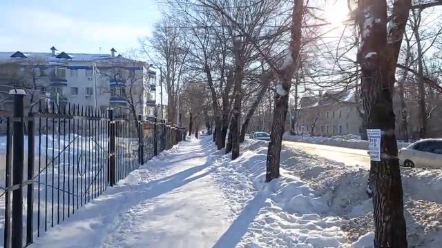 15.12.2021. Мороз и солнце - день чудесный.... Улица Руднева. Хабаровск. смотреть онлайн