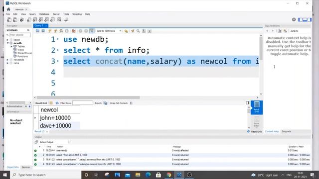 Combine two columns into one column in SQL and add it to existing table смотреть онлайн