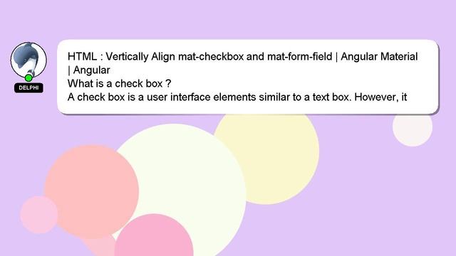 HTML : Vertically Align mat-checkbox and mat-form-field | Angular Material | Angular смотреть онлайн