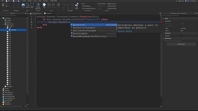Roblox Scripting Tutorial: Unanchor on touch смотреть онлайн