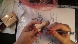 Шарнирная кукла 15 см. ч 2. Лепка тела.