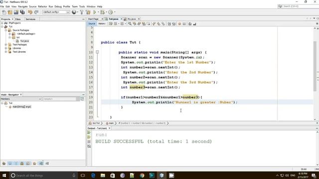 write a program to Accept three number and display which one is greater in java смотреть онлайн