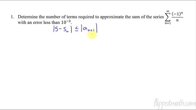 Calculus BC – 10.10 Alternating Series Error Bound смотреть онлайн