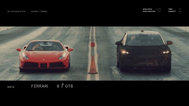 Faraday Future | FF Prototype v. Bentley Bentayga, Ferrari 488 GTB, Tesla Model X P100D смотреть онлайн