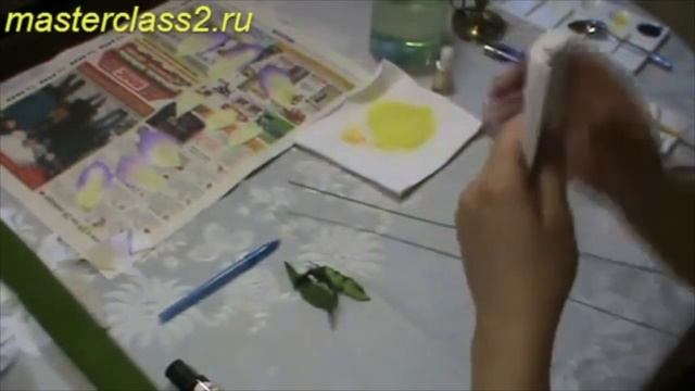 Мастер-класс Ирис. Часть 4. Мастер-класс цветы из ткани смотреть онлайн