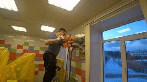 Алмазное бурение! На чистовую без пыли и грязи! #бурение#стройка