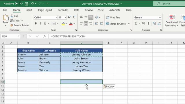 How To Copy And Paste Values Without Formula In Excel | Beginner Tutorial смотреть онлайн