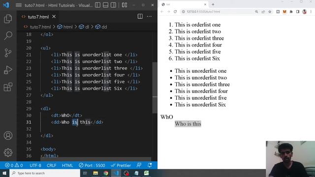 HTML Tutorial 07 - Ordered list, unordered list and Description Lists in html- Sajeev vlogs смотреть онлайн
