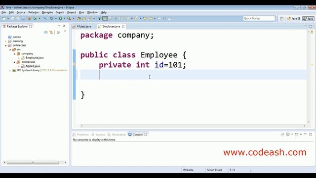 private modifier in java | private access modifier program in java смотреть онлайн