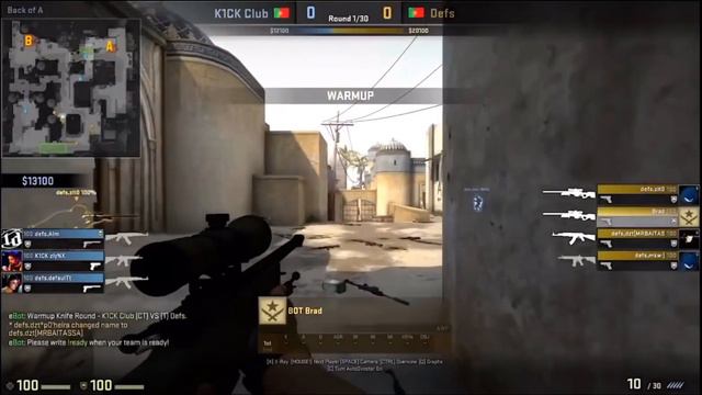 Бот сделал эйс на FACEIT. Угарные моменты с ботами. смотреть онлайн