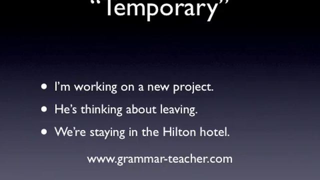 English Grammar - the present continuous example sentences in everyday use смотреть онлайн