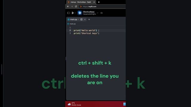 Replit shortcut keys! Part 1. смотреть онлайн