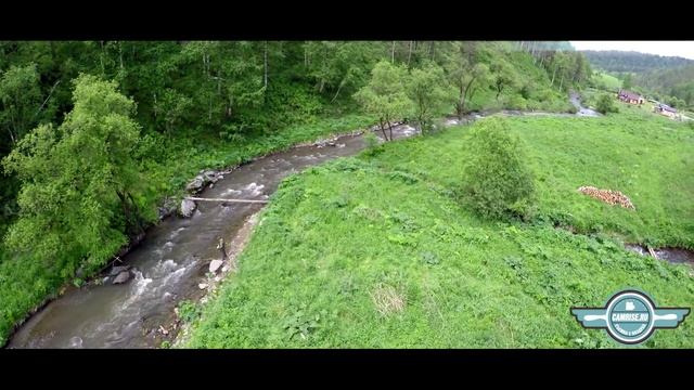 Аэросъемка базы отдыха в Горном алтае смотреть онлайн