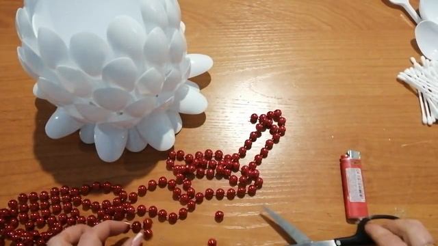 Поделка из пластиковых ложек посвящённая дню матери "Ночник - Лотос" смотреть онлайн