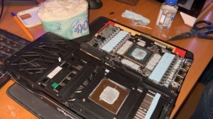 RTX 3080 Ti Palit GameRock - замена термопрокладок