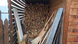 БЫТОВКА-ДРОВЕНИК СВОИМИ РУКАМИ. ОБЗОР ПОСТРОЕННОЙ БЫТОВКИ.