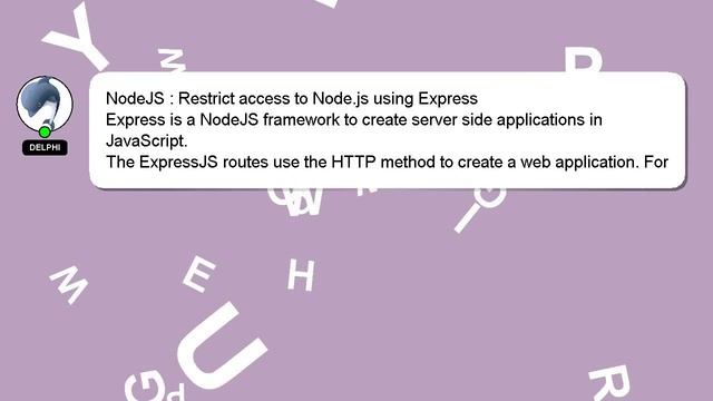 NodeJS : Restrict access to Node.js using Express смотреть онлайн
