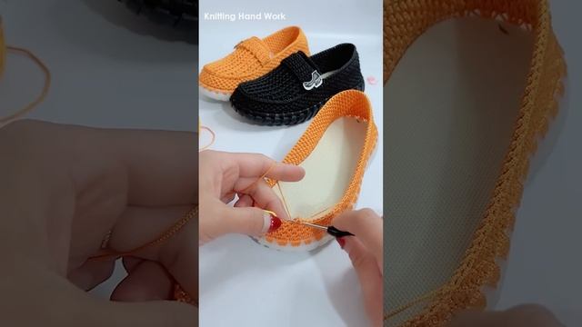 WoW Wonderful  ?? Little Cute Shoe Knitting Handwork Full Video Tutorial
