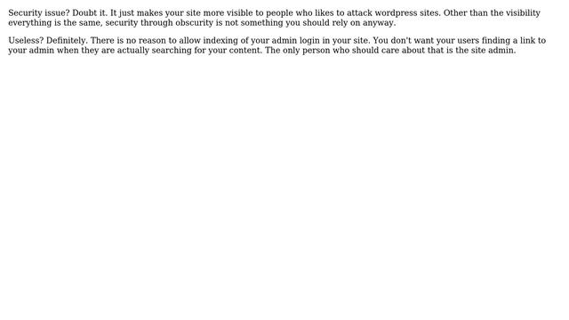 Webmasters: Are indexed Wordpress admin pages a security threat? (5 Solutions!!) смотреть онлайн