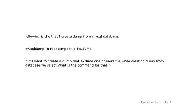 MySQL : create dump file from database in mysql смотреть онлайн