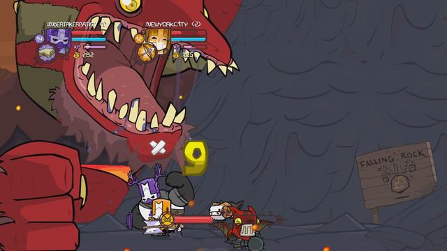 Castle Crashers Remastered DRAGON AND SOCK BOSS FIGHT смотреть онлайн