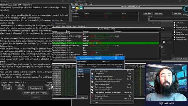 Cheat Engine: Shared Code (tutorial 9, part 1) - Game Hacking Series смотреть онлайн