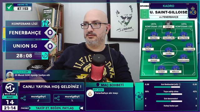 FENERBAHÇE 0-1 UNION SAINT GILLOISE / Fenerbahçe Çeyrek Finalde - Konferans Ligi