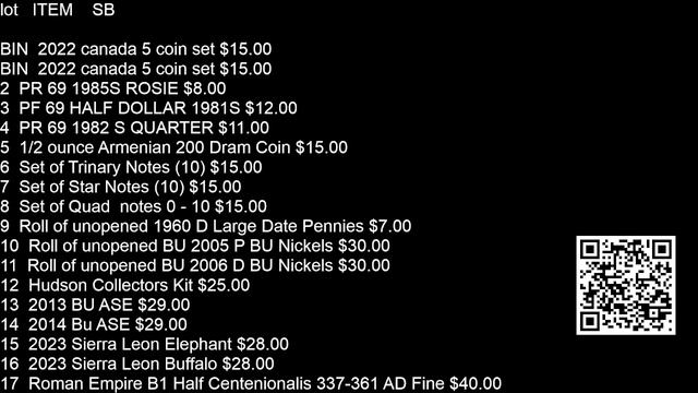 Auction Lots for Saturday 3/2 2PM Central, immediately following Half Dollar livehunt смотреть онлайн