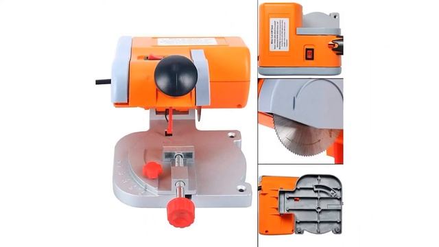 220 В Торцовочная пила Настольная режущая пила 45 градусов Регулируемый Калибр для алюминия смотреть онлайн