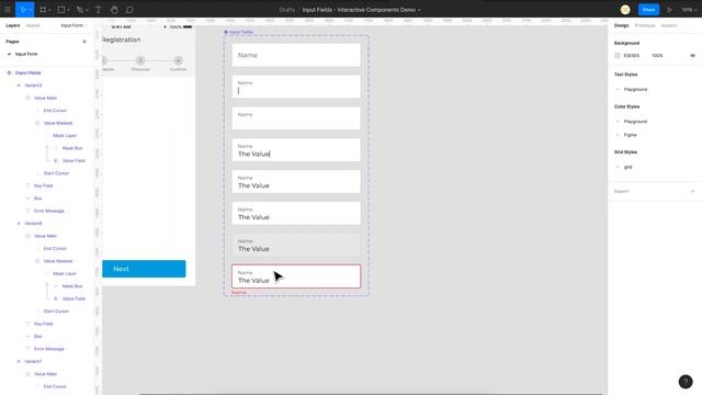 Input Field Interaction using Interactive Components in Figma смотреть онлайн