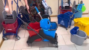 Обзор уборочных тележек для мытья пола