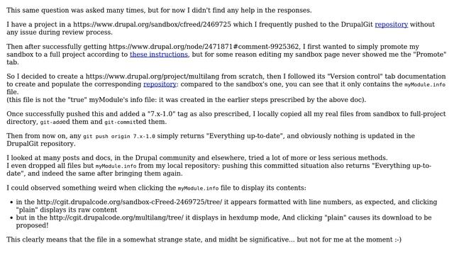 Drupal: Git push to drupal.org always returns "Everything up-to-date" смотреть онлайн
