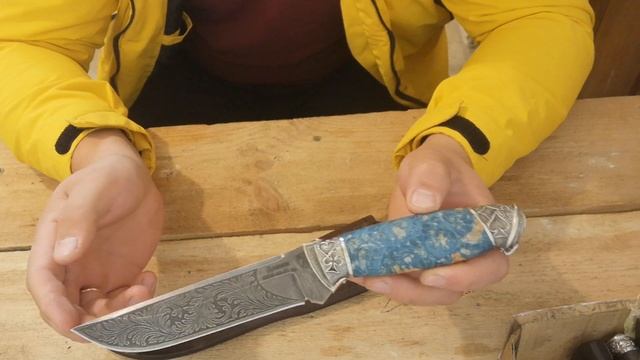 Нож Пеликан Дамасская сталь смотреть онлайн